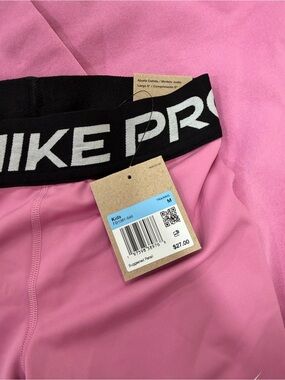 Nike Pink Performance Shorts with Black Branded Waistband and matching crewneck